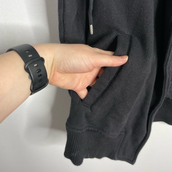 ATHLETA wrapper delight black cowlneck cardigan - Picture 7 of 12